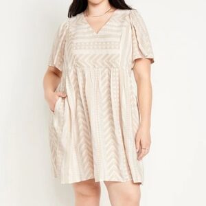 Old Navy Jacquard Mini Swing Dress Size 4X NWT